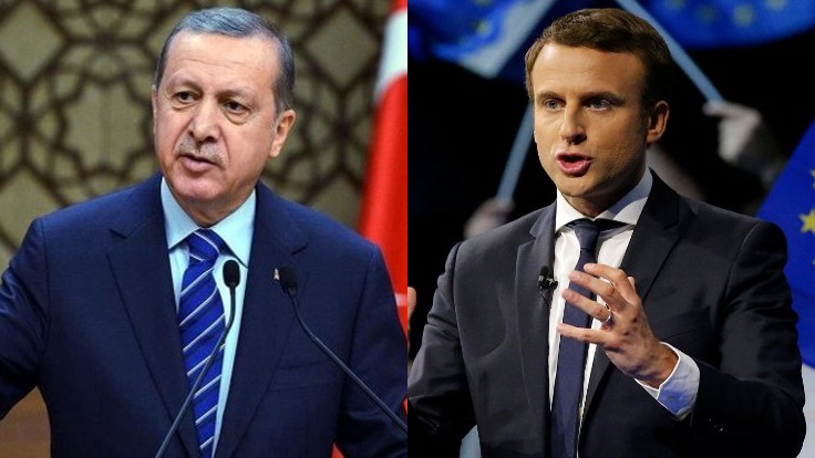 Macron: Erdoğan ile on günde bir görüşmek zorunda olan biriyim