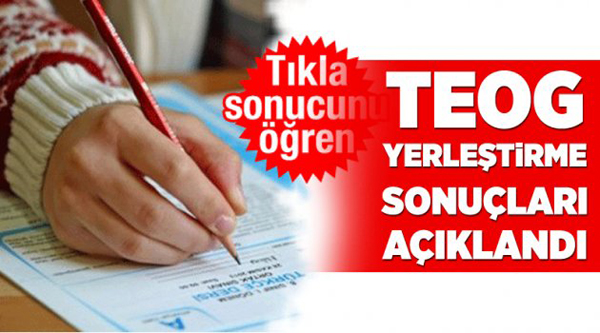 TEOG yerleştirme sonuçları açıklandı