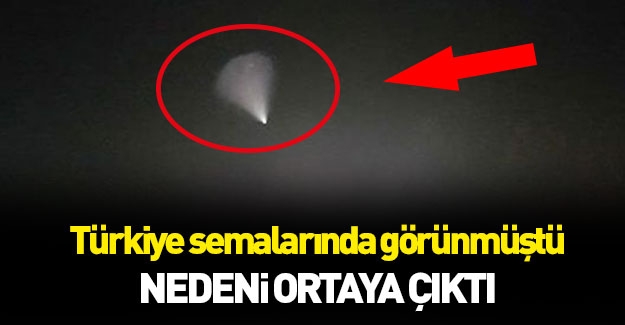 Gökyüzündeki ışığın nedeni füze denemesi çıktı