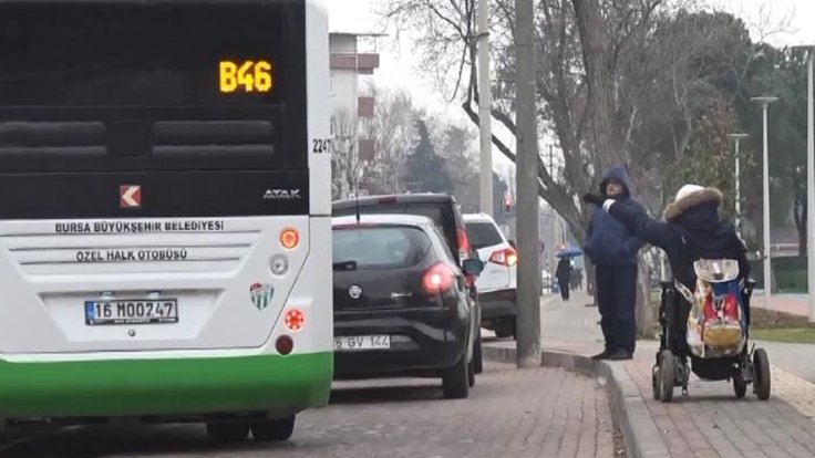 Bursa’da belediye otobüsü engelli yolcuyu almadı