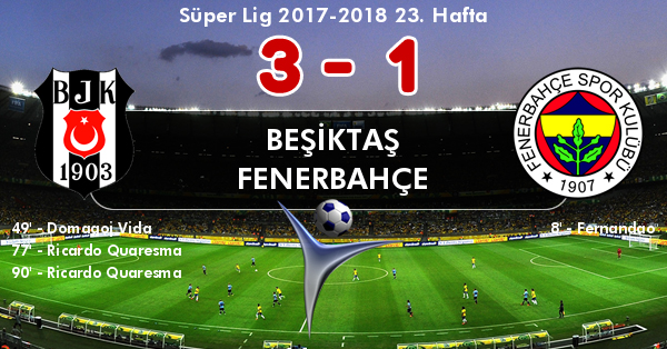 Beşiktaş: 3 – Fenerbahçe: 1