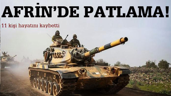 Afrin’de patlama: 11 kişi hayatını kaybetti