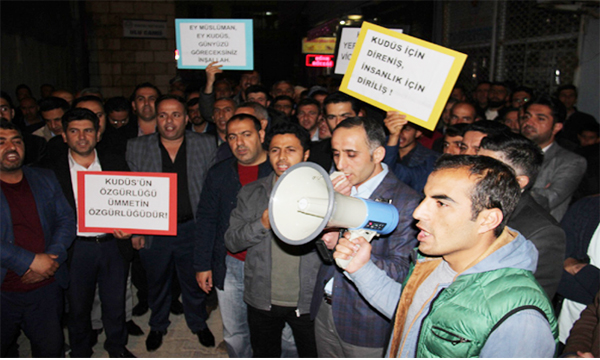 Şemdinli’de İsrail vahşetine kınama