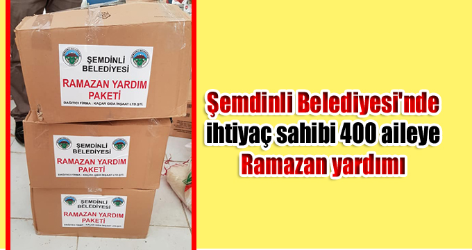 Şemdinli Belediyesi’nde ihtiyaç sahibi 400 aileye Ramazan yardımı