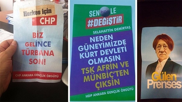 Ankara’da ‘birileri’ sahte seçim broşürleri dağıttı!