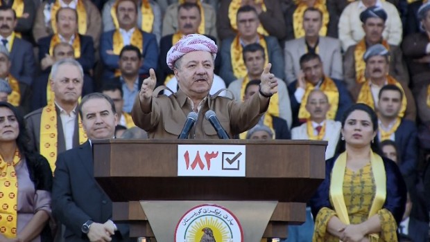 Barzani KDP’nin mitinginde konuştu