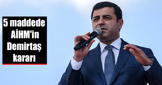 5 maddede AİHM’in Demirtaş kararı