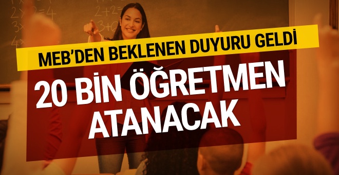 20 bin sözleşmeli öğretmen ataması 7 Şubat’ta yapılacak