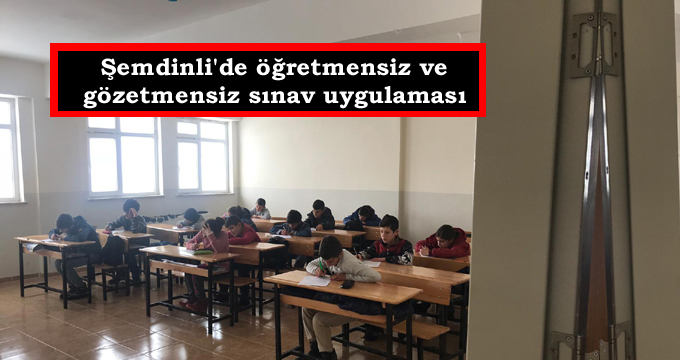 Şemdinli’de öğretmensiz ve gözetmensiz sınav uygulaması