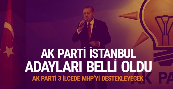 İstanbul’da ilçe ilçe AK Parti ve MHP adayları