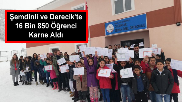 Şemdinli ve Derecik’te 16 Bin 850 Öğrenci Karne Aldı