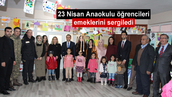 23 Nisan Anaokulu öğrencileri emeklerini sergiledi