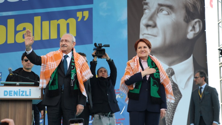 Kılıçdaroğlu ve Akşener, ilk ortak mitinglerini Denizli’de yaptı