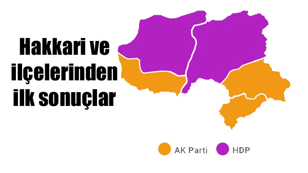 Hakkari ve ilçelerinden ilk sonuçlar