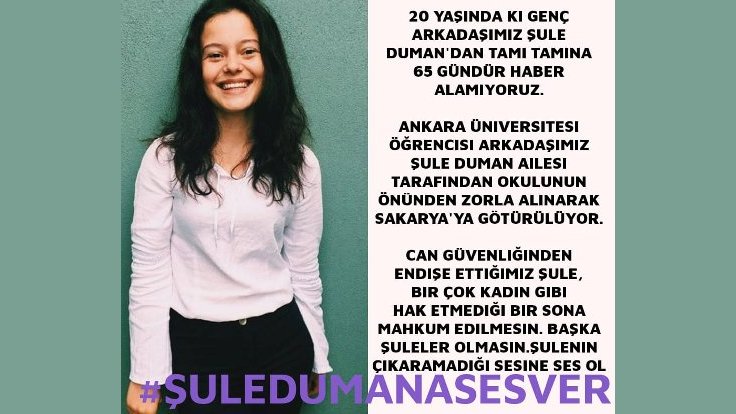 Şule Duman’dan 65 gündür haber alınamıyor