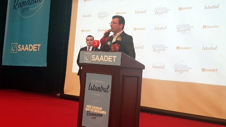 Ekrem İmamoğlu, Saadet Partisi iftarında