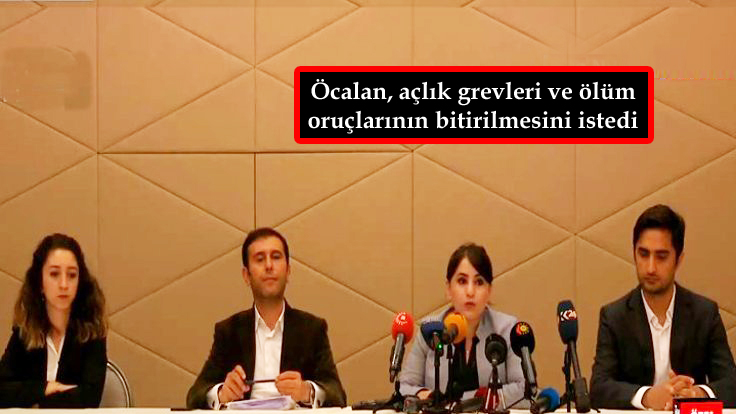 Öcalan, açlık grevleri ve ölüm oruçlarının bitirilmesini istedi