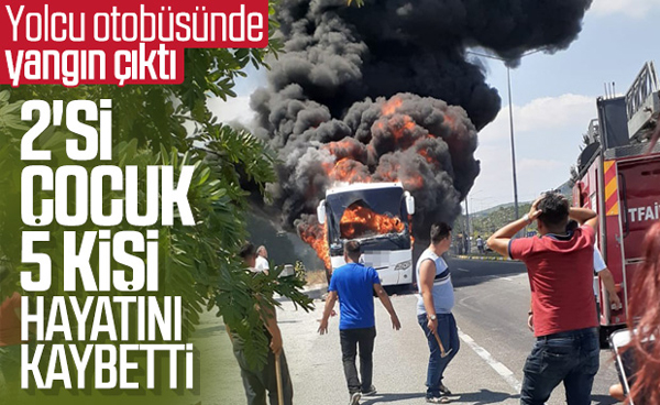 Balıkesir’de yolcu otobüsü yandı: 5 ölü, 15 yaralı