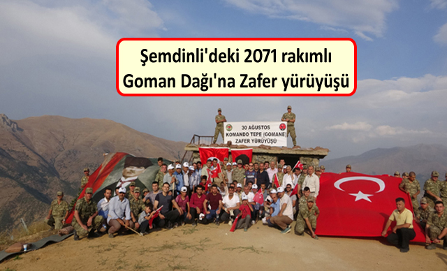 Şemdinli’deki 2071 rakımlı Goman Dağı’na Zafer yürüyüşü