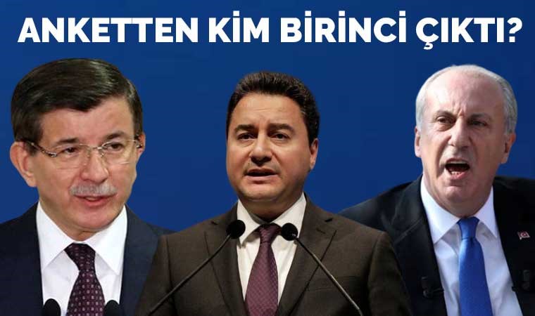 Babacan, Davutoğlu, İnce anketi: Seçime girseler yüzde kaç oy alıyorlar?