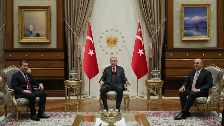 Erdoğan, Mesrur Barzani’yle görüştü