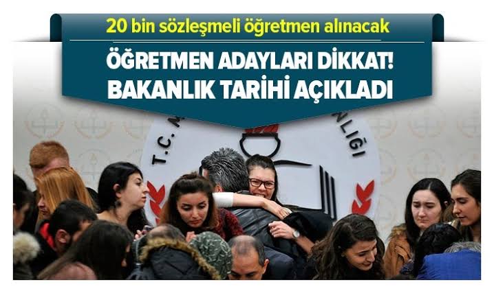 20 bin sözleşmeli öğretmen alınacak