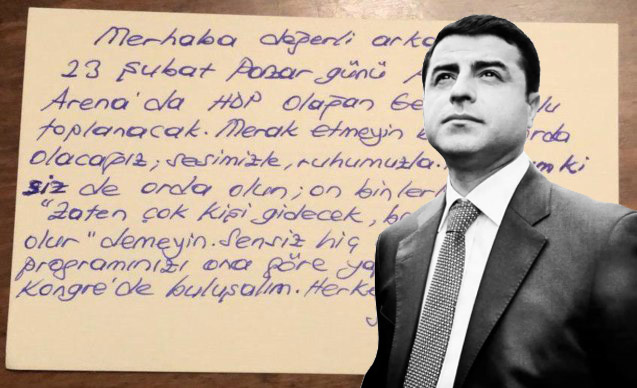 Demirtaş’tan kongre notu: Biz de orada olacağız