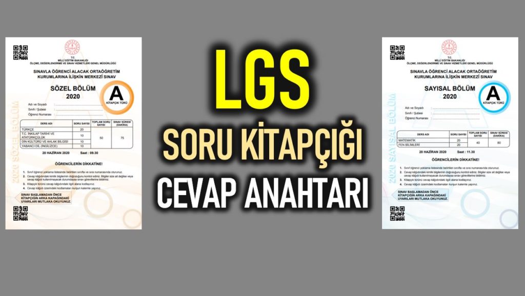 LGS soru kitapçığı ve cevap anahtarı yayınlandı