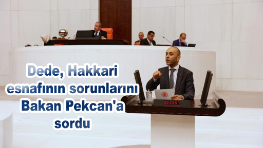 Dede, Hakkari esnafının sorunlarını Bakan Pekcan’a sordu