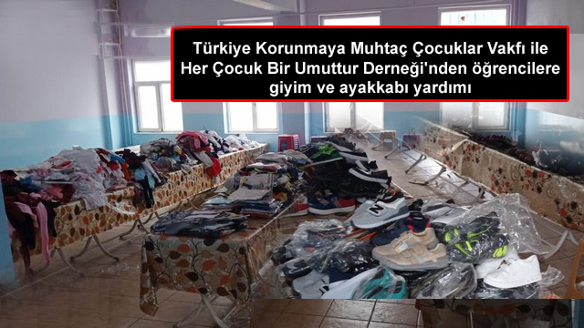 Şemdinlili öğrencilere giyim ve ayakkabı yardımı