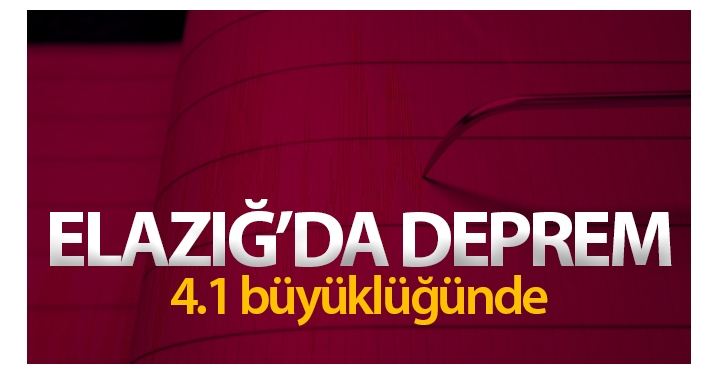 Elazığ’da 4.1 büyüklüğünde deprem