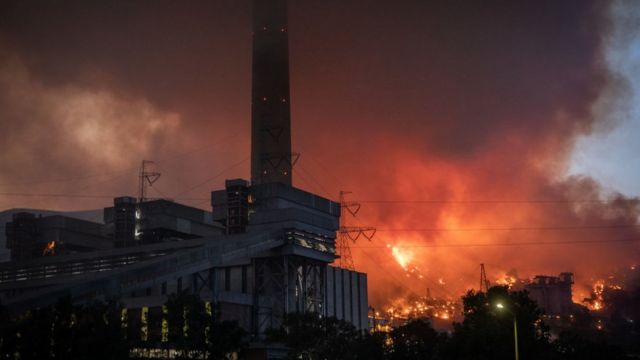 Kemerköy Termik Santrali’ndeki alevler kontrol altına alındı