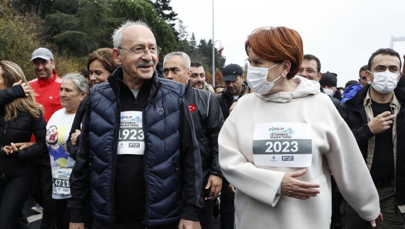 CHP lideri Kılıçdaroğlu ve İYİ Parti lideri Akşener İstanbul Maratonu’nda