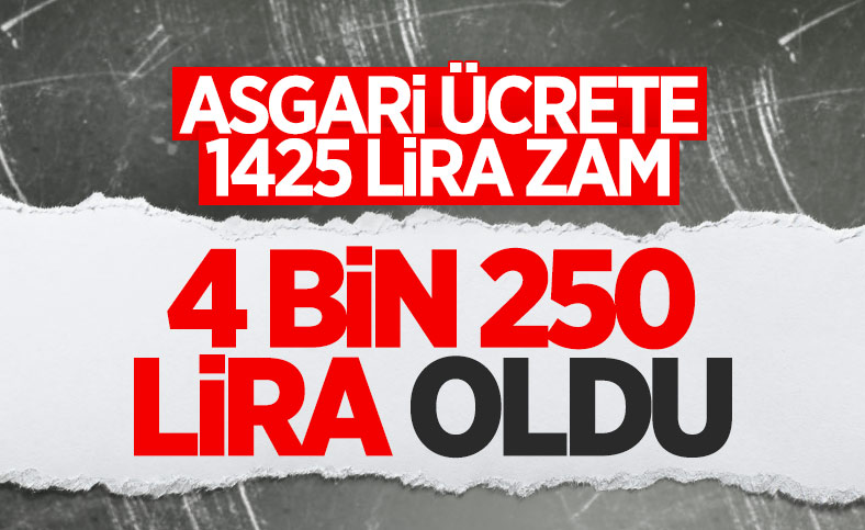 Cumhurbaşkanı Erdoğan açıkladı! 2022 yılı asgari ücreti 4.250 TL oldu