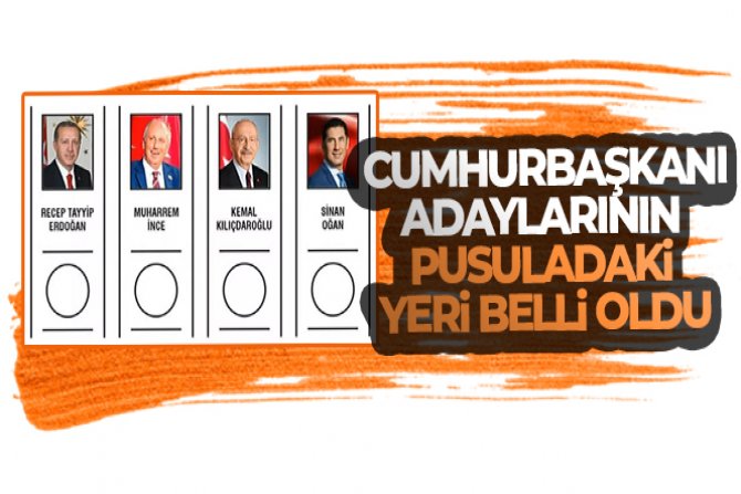 Cumhurbaşkanı adaylarının oy pusulasındaki yerleri belli oldu