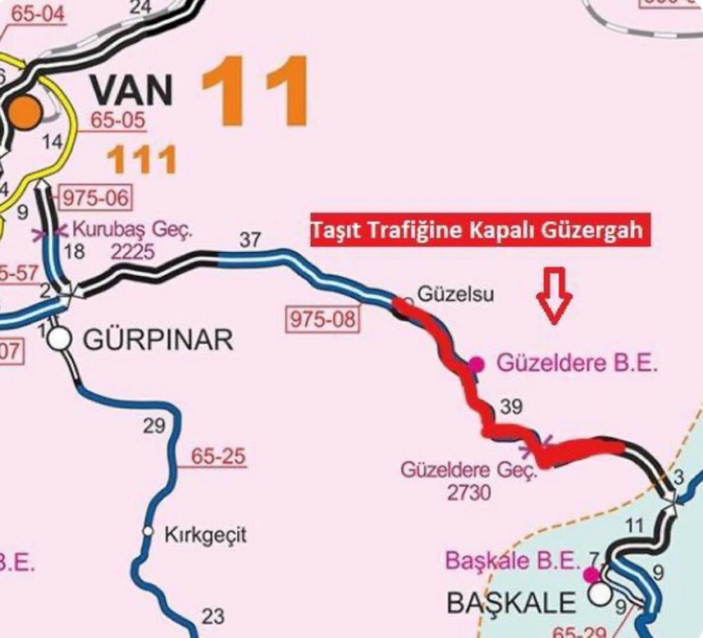 Çığ riski nedeniyle Van-Hakkari karayolu ulaşıma kapatıldı