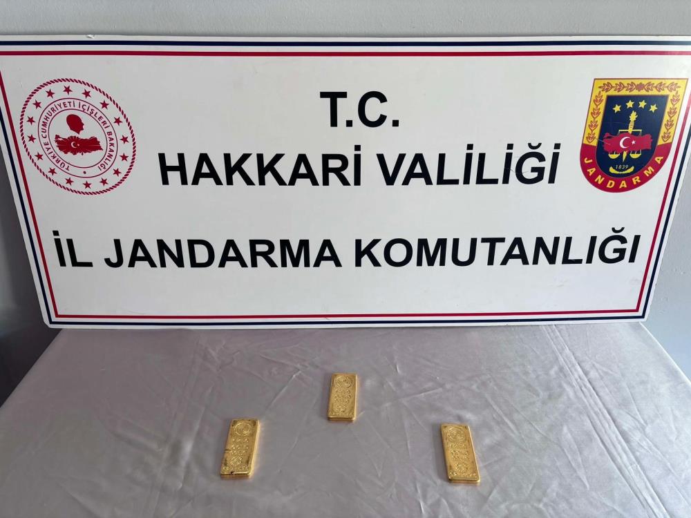 Hakkari’de 6 milyon 600 bin TL değerinde 3 kilo külçe altın ele geçirildi