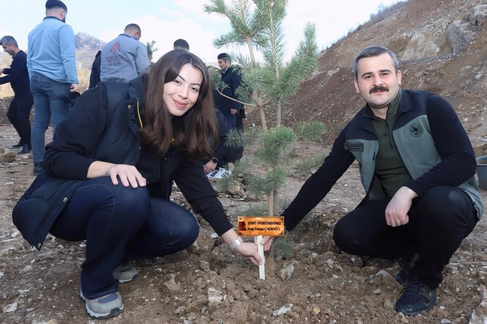 Şehit öğretmenler anısına hatıra ormanı oluşturuldu